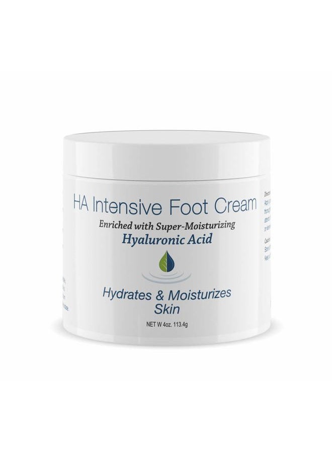 Hyalogic Hyaluronic Acid Foot Cream: Hydrates & Moisturizes Skin- Intensive Foot Moisturizer, Foot Lotion for Calluses & Dry Skin (4 oz.) - Image 1